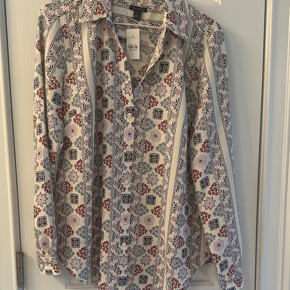 Ann Taylor Multicolor Floral Blouse